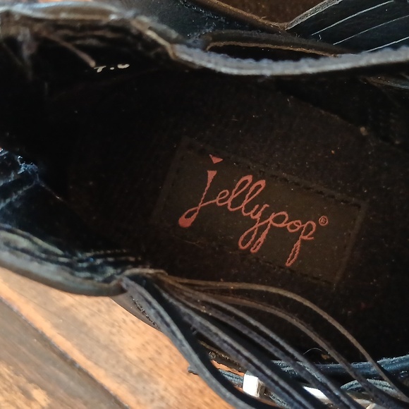 Jellypop Black Ankle Boots with Buckle Accent - Picture 7 of 8